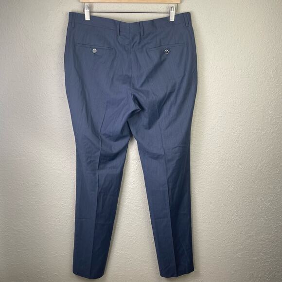 Hugo Boss Dress Pants Men's Navy Blue 100% Virgin Wool Size‎ 36 - Picture 2 of 5
